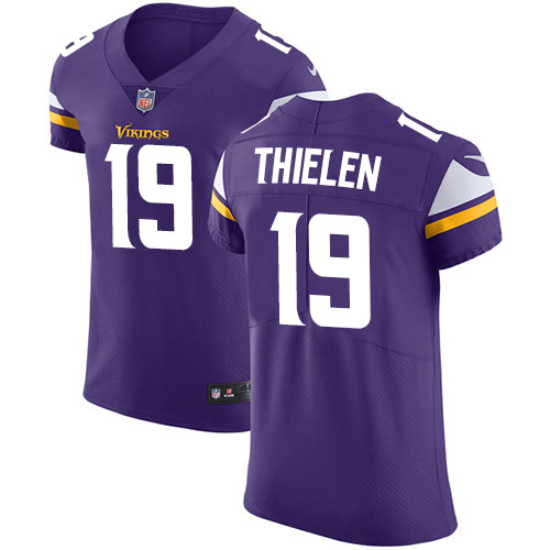 Nike Vikings #19 Adam Thielen Purple Team Color Men's Stitched NFL Vapor Untouchable Elite Jersey